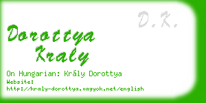 dorottya kraly business card
